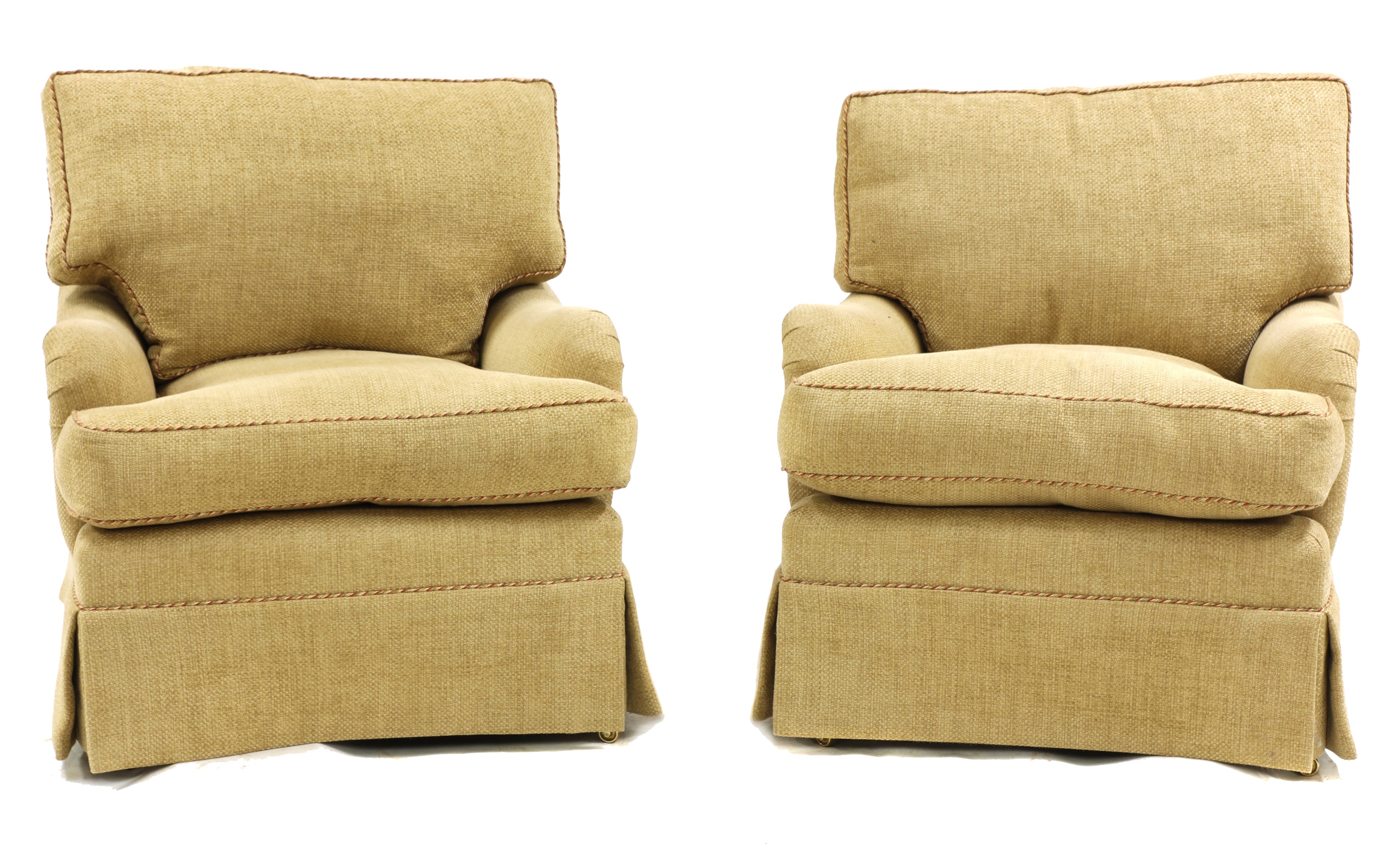Lazy armchairs in the manner of Howard and Sons